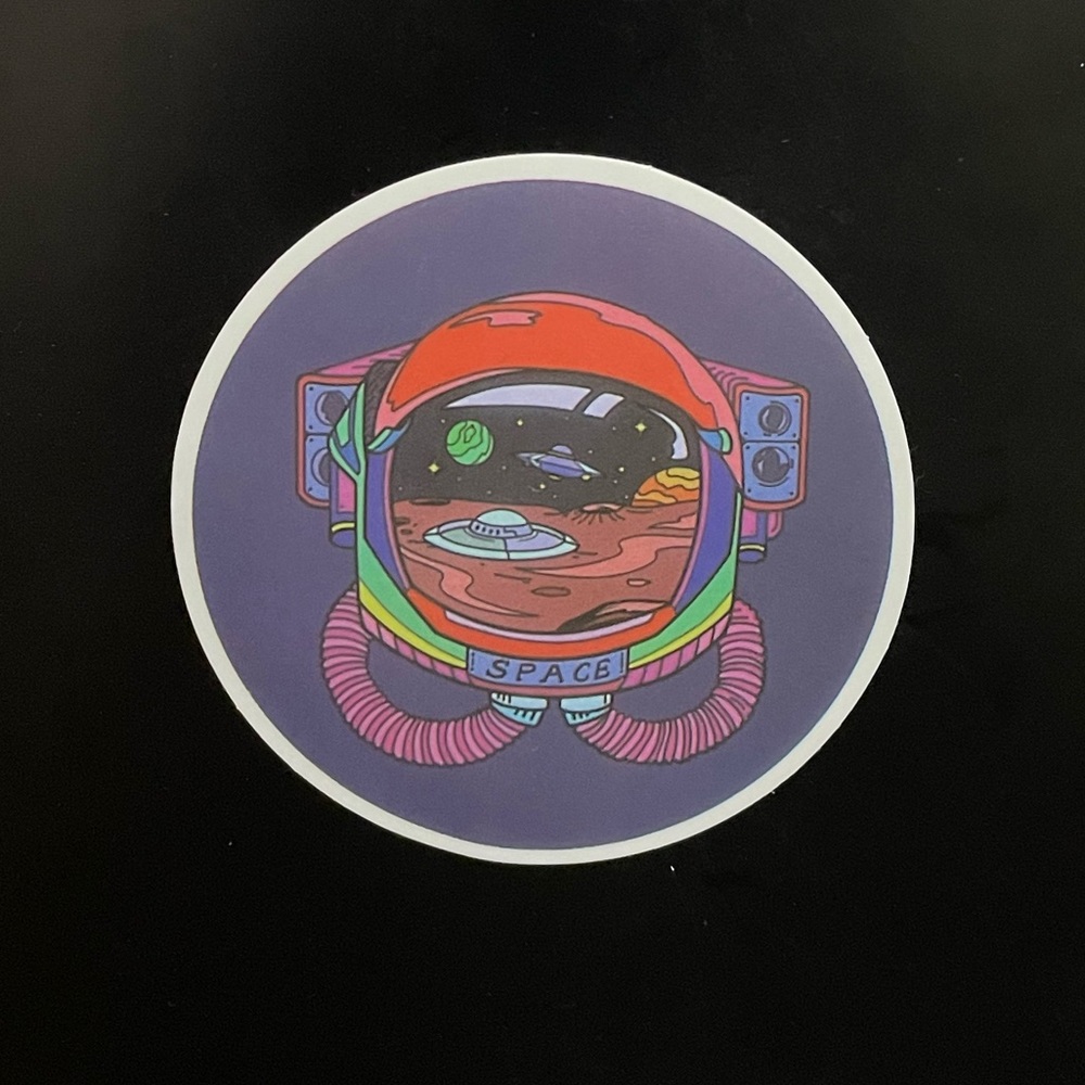 Astronaut UFO Sticker